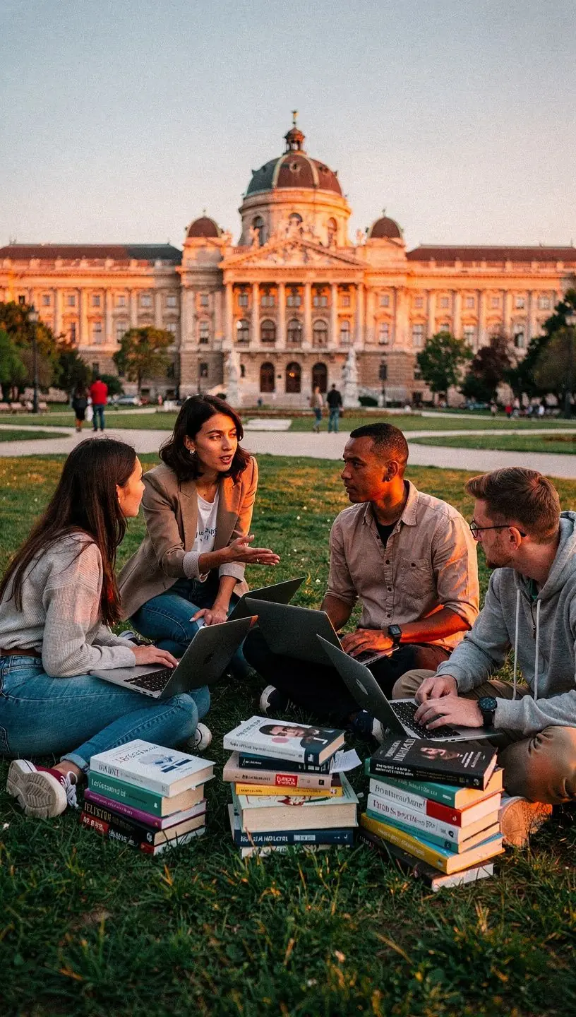 Fiatal nő olvas pénzügyi önfejlesztő könyvet egy könyvtárban